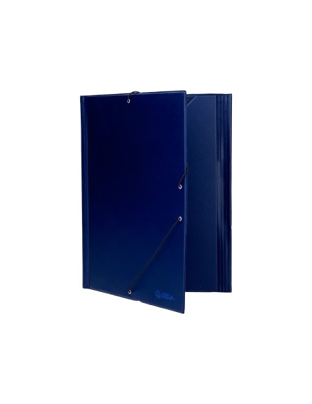 CARPETA GOMAS LIDERPAPEL FL PVC 3 SOLAPAS AZ.