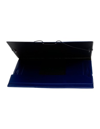 CARPETA GOMAS LIDERPAPEL FL PVC 3 SOLAPAS AZ.
