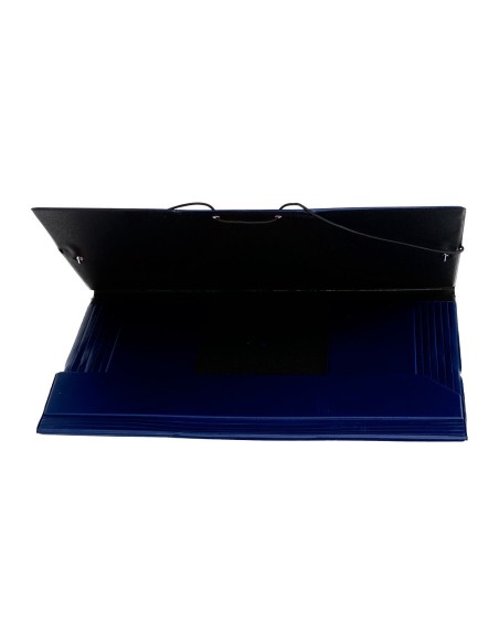CARPETA GOMAS LIDERPAPEL FL PVC 3 SOLAPAS AZ.