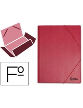 CARPETA GOMAS LIDERPAPEL FL PVC 3 SOLAPAS BURDEOS