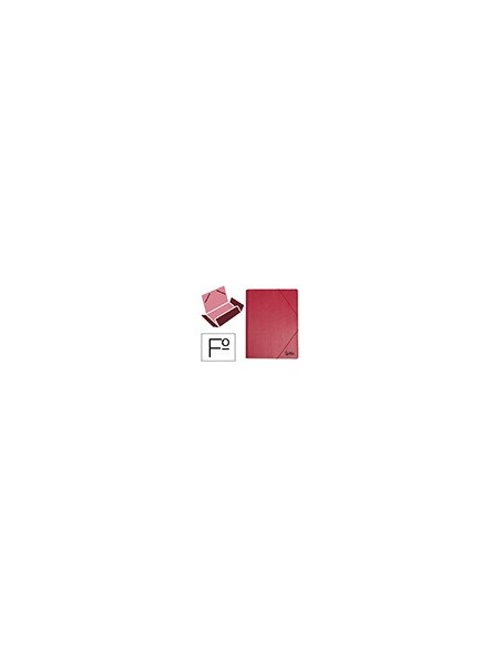 CARPETA GOMAS LIDERPAPEL FL PVC 3 SOLAPAS BURDEOS
