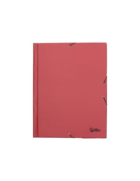 CARPETA GOMAS LIDERPAPEL FL PVC 3 SOLAPAS BURDEOS