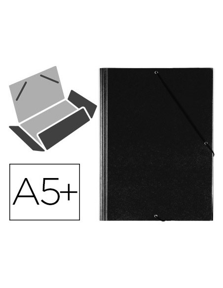 CARPETA GOMAS SARO A5 PVC 3 SOLAPAS NG.