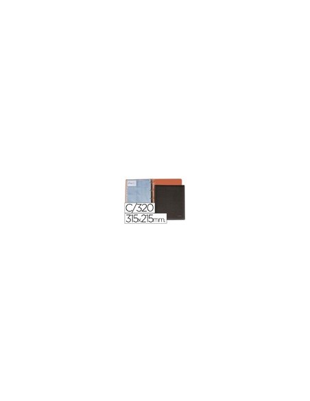 TARJETERO EXTRAGRANDE PARDO FL.320 TARJETAS SIMIL-PIEL NEGRO