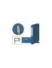 CARPETA 2 A 40 MM PLASTICO PARDO FL.AZUL 2