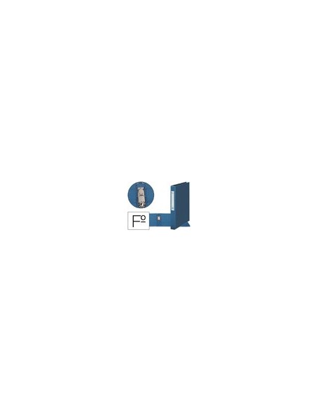 CARPETA 2 A 40 MM PLASTICO PARDO FL.AZUL