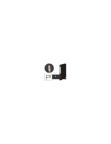 CARPETA 2 A 40 MM PLASTICO PARDO FL.NEGRO