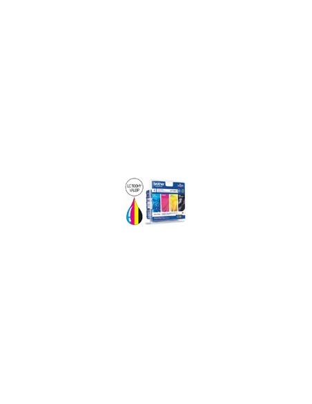LC-1100HYVALBP CARTUCHO BROTHER RAINBOW PK. ALTA CAP. 900 PG.