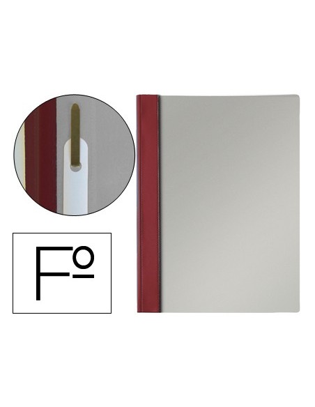 CARPETA DOSSIER FASTENER PVC ESSELTE FL.BURDEOS