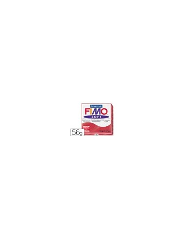 PASTA STAEDTLER FIMO SOFT 56 GR COLOR ROJO CEREZA
