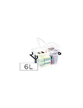 CONTENEDOR PLASTICO CEP 6L.305X224X182 MM TPTE.C/TAPA CIERRE HERM. 2