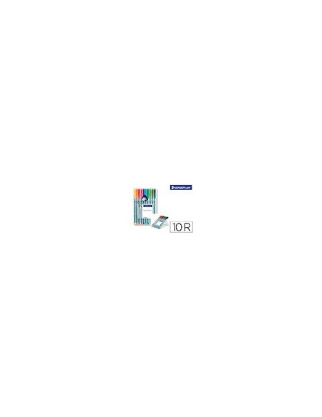 ROTULADOR STAEDTLER TRIPLUS FINELINER ESTUCHE 10 COLORES SURTIDOS
