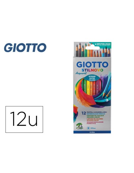 LAPICES DE COLORES GIOTTO STILNOVO ACUARELABLES CAJA DE 12 COLORES