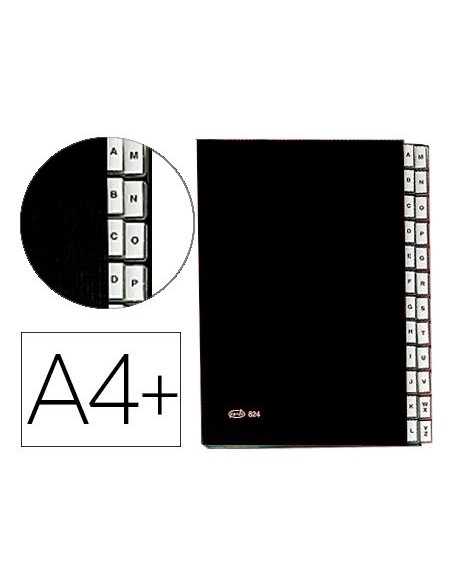 CARPETA CLASIF. FUELLE PARDO CARTON FL.24 DEP.VISOR DOBLE PERS.NG