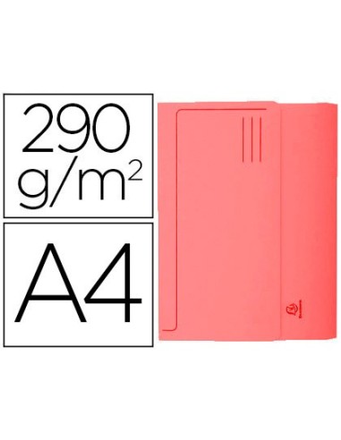SUBCARPETA A4 290 GR. EXACOMPTA C/BOLSA ROJO C/50