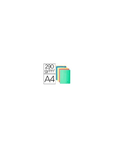 SUBCARPETA A4 290 GR. EXACOMPTA C/BOLSA COLORES SURTIDOS C/10