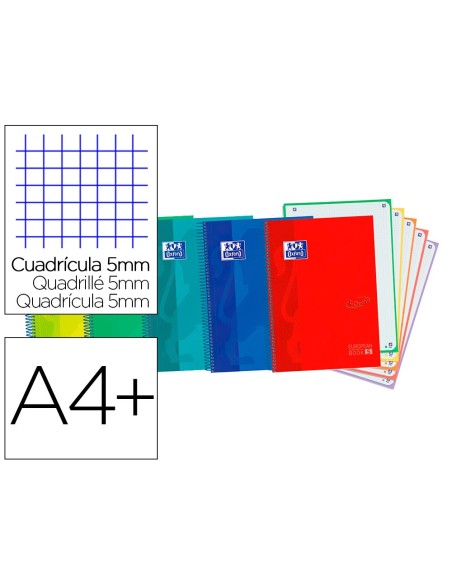 CUADERNO ESP.OXFORD EBOOK 5 T.EXTRA A4+ 120H. 5MM SURTTOUCH
