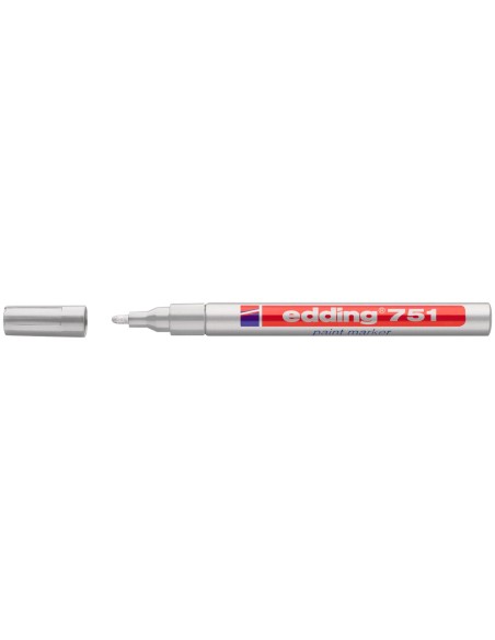 ROTULADOR EDDING PUNTA FIBRA 751 PLATA PUNTA REDONDA 1,5 MM