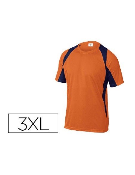 CAMISETA DELTAPLUS POLIESTER M.CORTA SECADO RAPIDO COL.NJ.MAR. T. 3XL