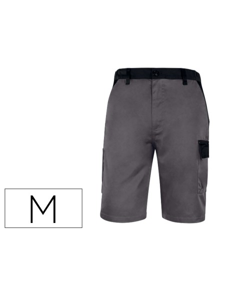 BERMUDA TRABAJO DELTAPLUS CINTURA AJUST.5 BOLS.COL.GRIS VERDE TALLA M