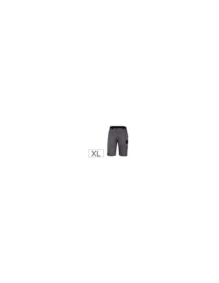 BERMUDA TRABAJO DELTAPLUS CINTURA AJUST.5 BOLS.COL.GRISVE.TALLA XL