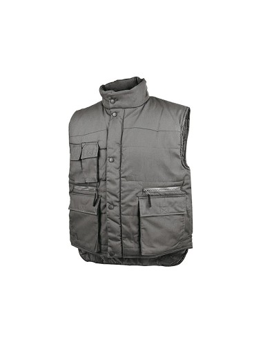 CHALECO DELTAPLUS CINTURA ELASTICA PROTEGE RIÑONES COL.GRIS T. XL