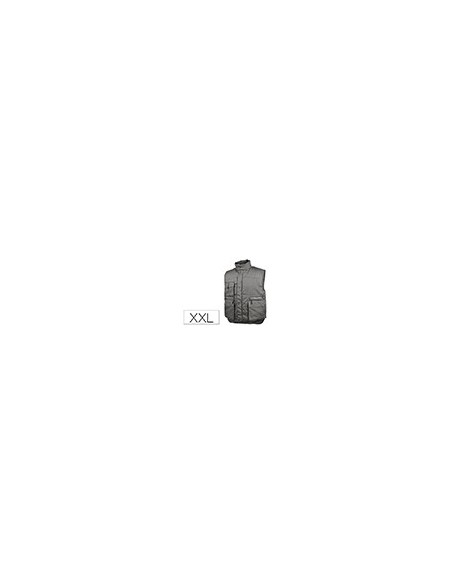 CHALECO DELTAPLUS CINTURA ELASTICA PROTEGE RIÑONES COL.GRIS T. XXL