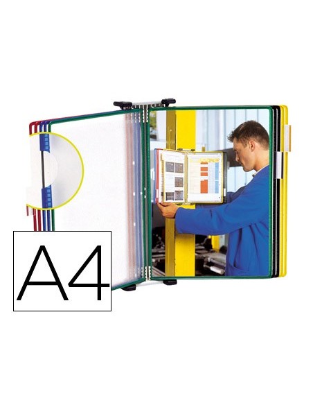 PORTACATALOGO PARED METALICO TARIFOLD 10 FUNDAS DIN-A4 COL.SURT.