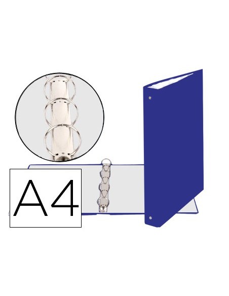 CARPETA 4 ANILLAS 40 M REDONDAS EXACOMPTA DIN A4 CARTON FORR AZUL
