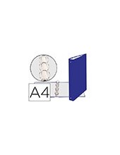 CARPETA 4 ANILLAS 40 M REDONDAS EXACOMPTA DIN A4 CARTON FORR AZUL 2