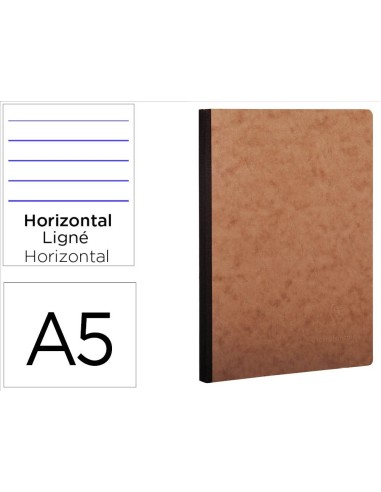 CUADERNO COSIDO AGE-BAG A5 T.CARTON HORIZONTAL 96H. 90GR. HAVANA