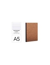 CUADERNO COSIDO AGE-BAG A5 T.CARTON HORIZONTAL 96H. 90GR. HAVANA 2