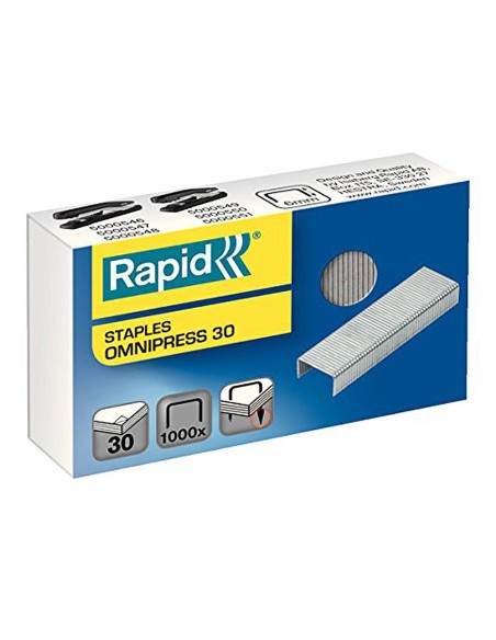 GRAPAS RAPID OMNIPRESS 30 GALVANIZADAS CAJA DE 1000 GRAPAS