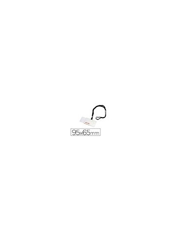 IDENTIFICADOR CON CORDON PLANO NEGRO GRAFOPLAS 65X95 MM APERT LATERA