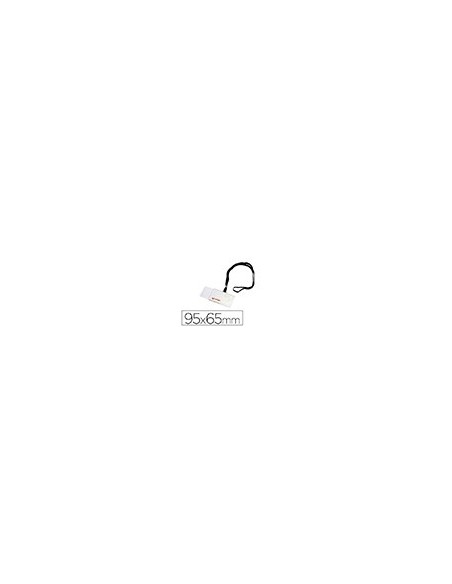 IDENTIFICADOR CON CORDON PLANO NEGRO GRAFOPLAS 65X95 MM APERT LATERA