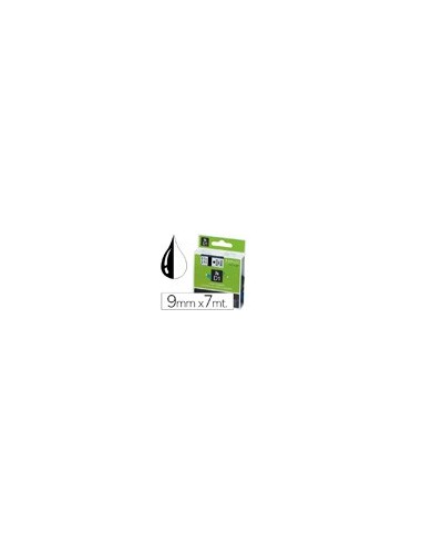 CINTA DYMO 40913 9MMX7MT NG./BL. D1