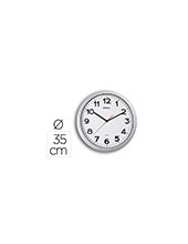 RELOJ MAUL STEP PARED REDONDO 35 CM DIAMETRO ELECTRICO PLATA 2