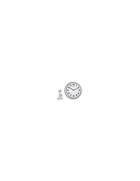 RELOJ MAUL STEP PARED REDONDO 35 CM DIAMETRO ELECTRICO PLATA