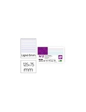 FICHA RAYADA N.2 75X125 MM PAQUETE 100 2
