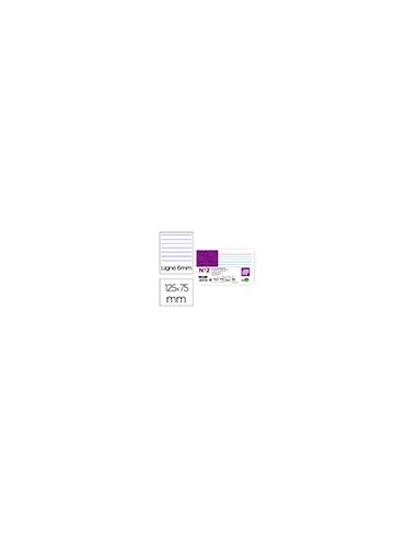 FICHA RAYADA N.2 75X125 MM PAQUETE 100