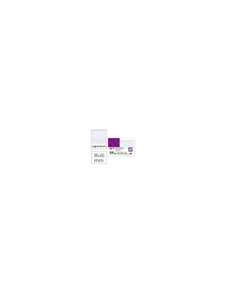 FICHA RAYADA N.1 65X95 MM PAQUETE 100