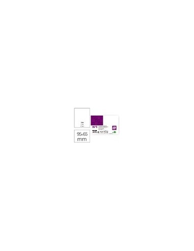 FICHA LISA N.1 65X95 MM PAQUETE 100