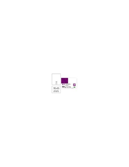 FICHA LISA N.1 65X95 MM PAQUETE 100