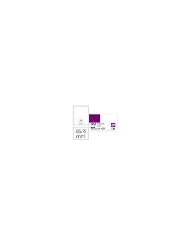 FICHA LISA N.2 75X125 MM PAQUETE 100