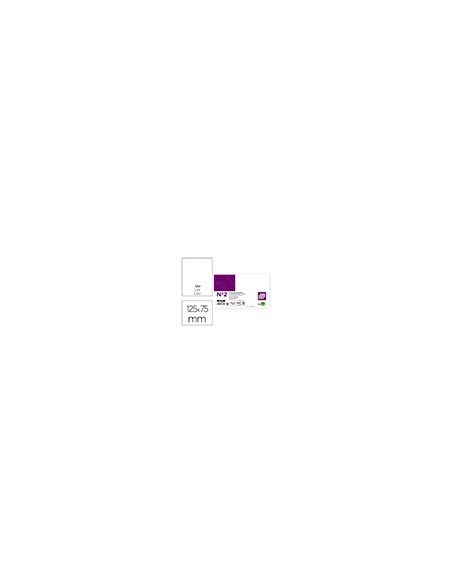 FICHA LISA N.2 75X125 MM PAQUETE 100