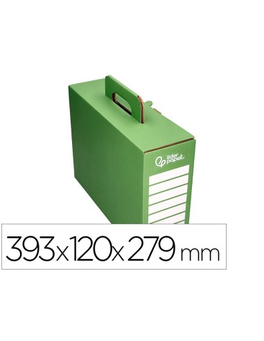 CAJA CHEQUE-LIBRO MAT. ESCOLAR CARTON REFORZADO ASA VE. 393X120X393MM