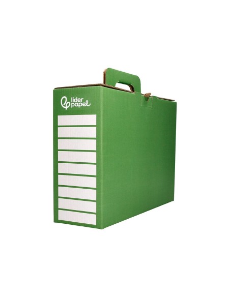 CAJA CHEQUE-LIBRO MAT. ESCOLAR CARTON REFORZADO ASA VE. 393X120X393MM