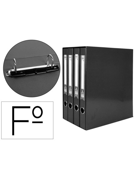 MODULO 4 ARCHIVADORES  PAL. LIDERPAPEL FL FORRADO RADO LOMO 40MM NG.