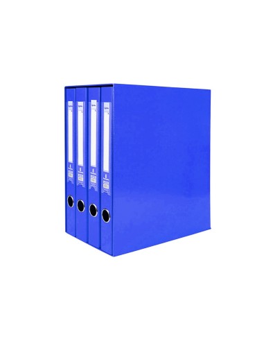 MODULO 4 ARCHIVADORES  PAL. LIDERPAPEL FL FORRADO RADO LOMO 40MM AZ.