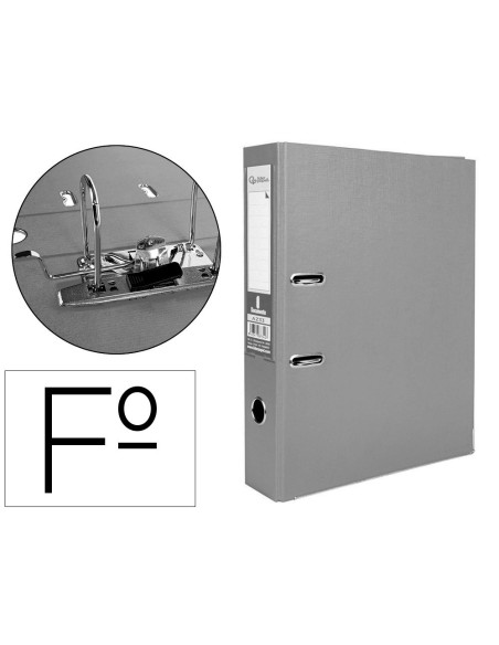 ARCH.PAL.LIDERPAPEL C.FORRADO FL.GRIS C/RADO